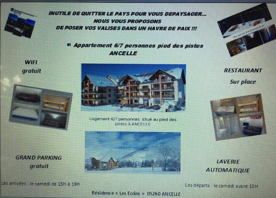 Appart Tres Ensoleille 5-6 Pers Au Pied Des Pistes Ancelle Bagian luar foto